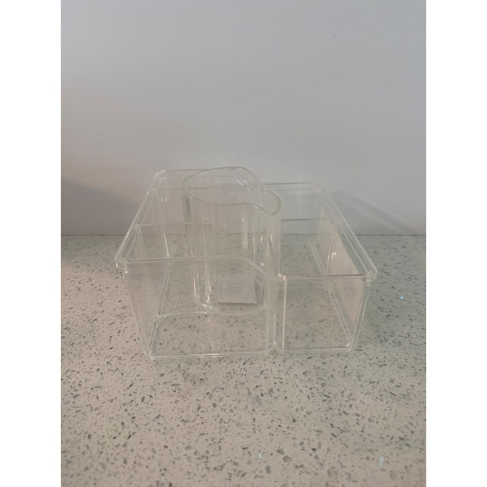 Urban Butterfly Clear 6 Compartment Multi-Use Makeup Vanity Organizer UB-6CMUO - Picture 4 of 6